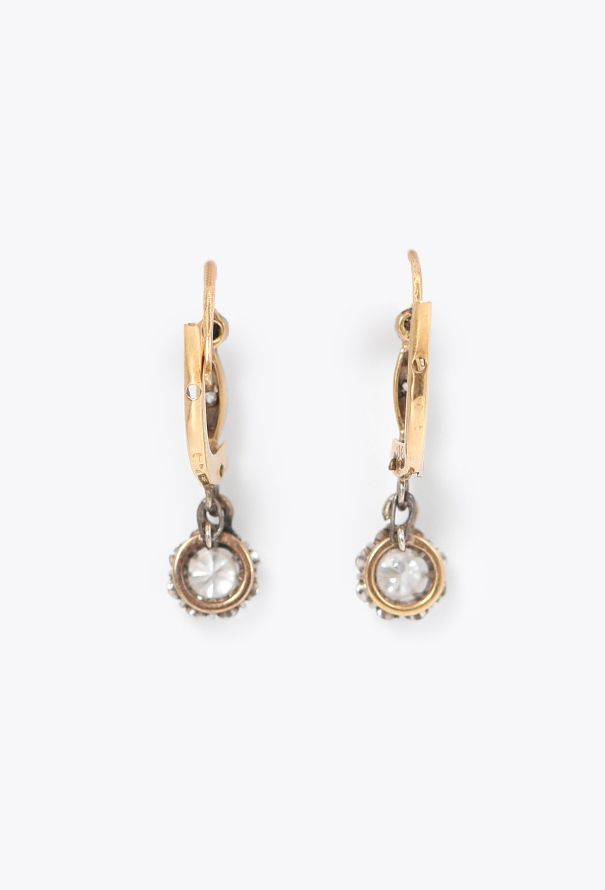 Vintage Fine Jewelry 18k Yellow Gold & Diamond Dormeuses - 6