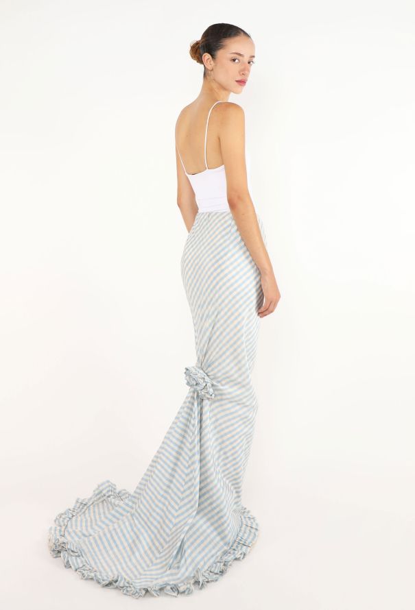 Oscar De La Renta Fluted Taffeta Skirt Ensemble, 2001 - 2