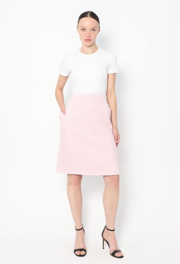 Chanel 2020 Frayed Tweed Skirt - 3