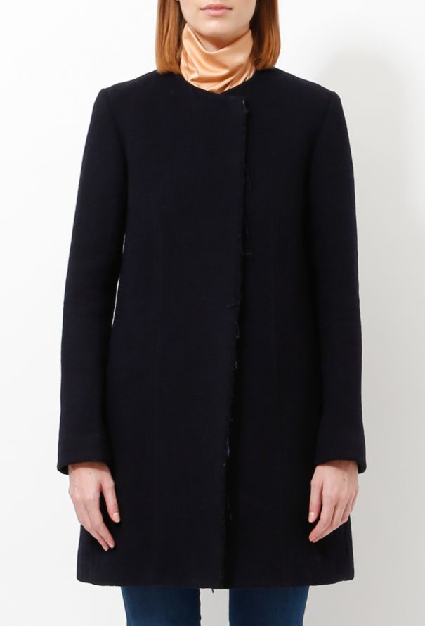 Céline 2010 Navy Wool Coat - 1