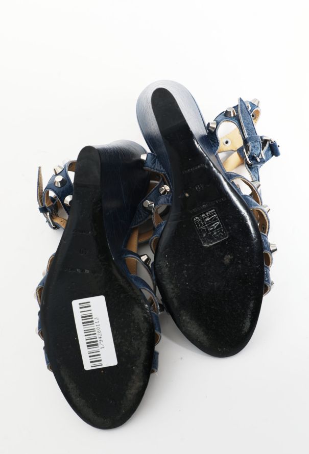Balenciaga Motorcycle Gladiator Wedges - 6