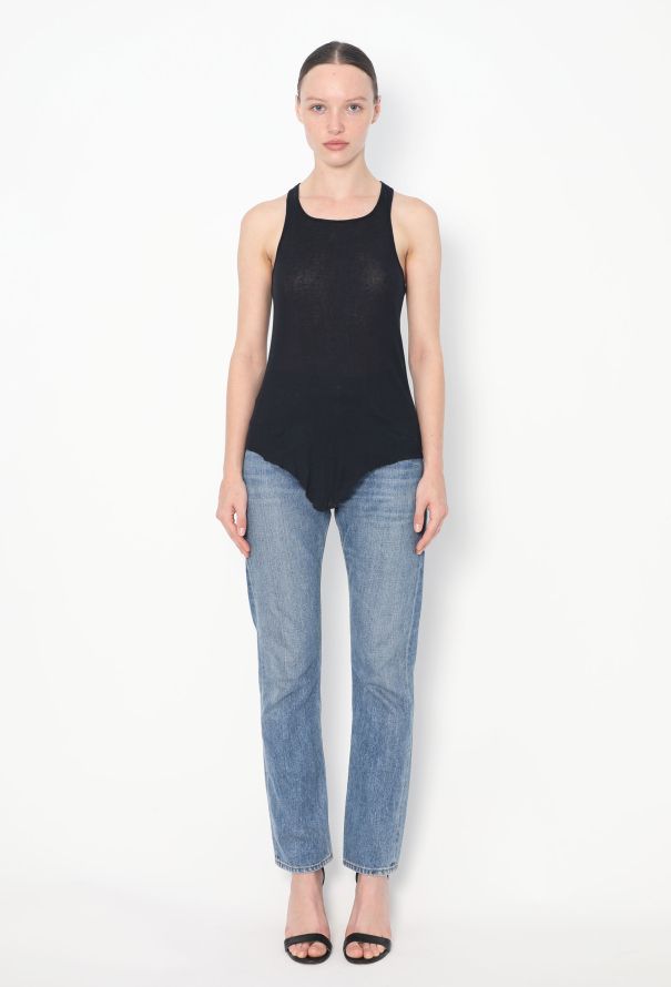 Rick Owens Asymmetrical Cotton Tank - 1