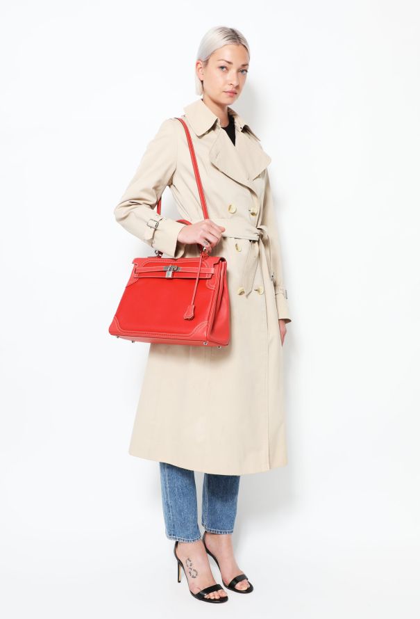 Hermès Limited Edition Sanguine Kelly Ghillies 35 - 3