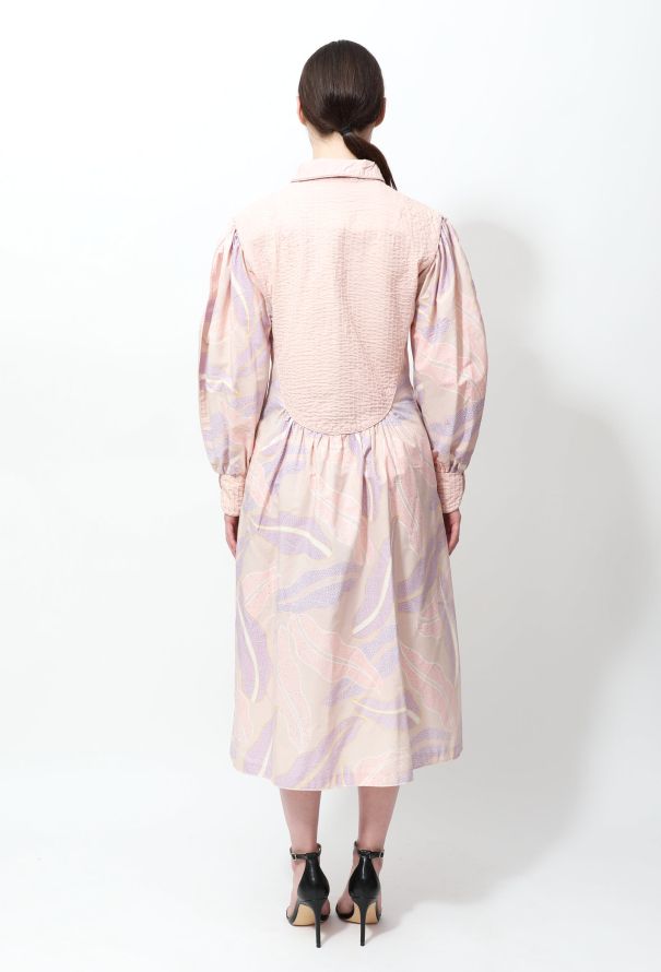 Exquisite Vintage 80s Pleated Floral Printed Dress - 4
