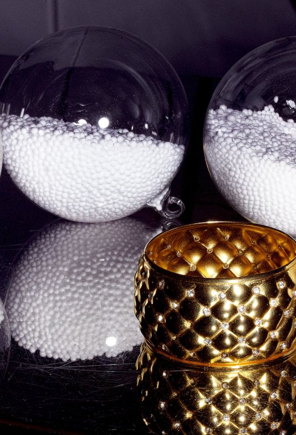 Valentino Vintage Quilted Strass Bracelet - 5