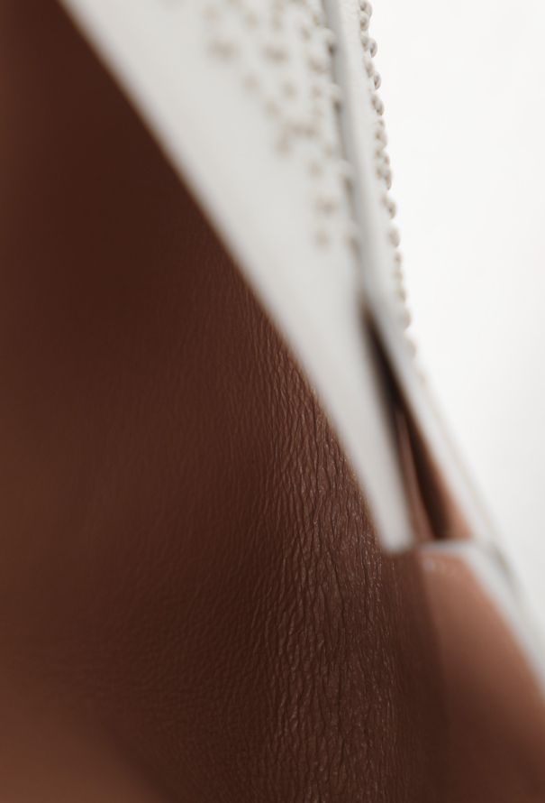 Alaïa Studded White Envelope Clutch - 12