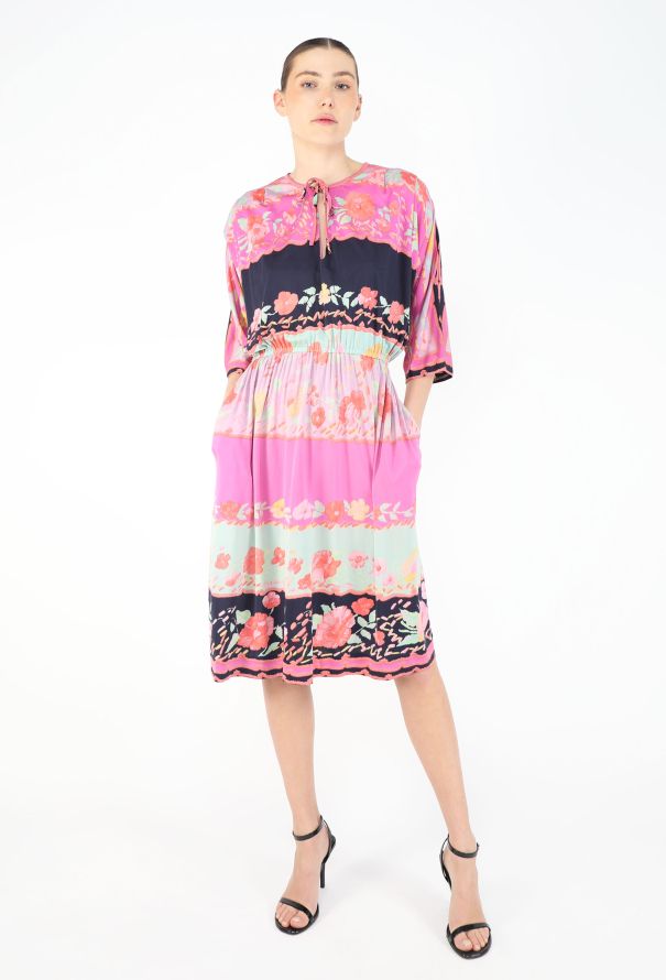 Leonard '70s Printed Silk Dress - 3