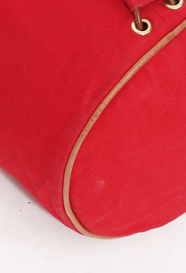 Hermès Red Canvas Polochon Backpack - 7