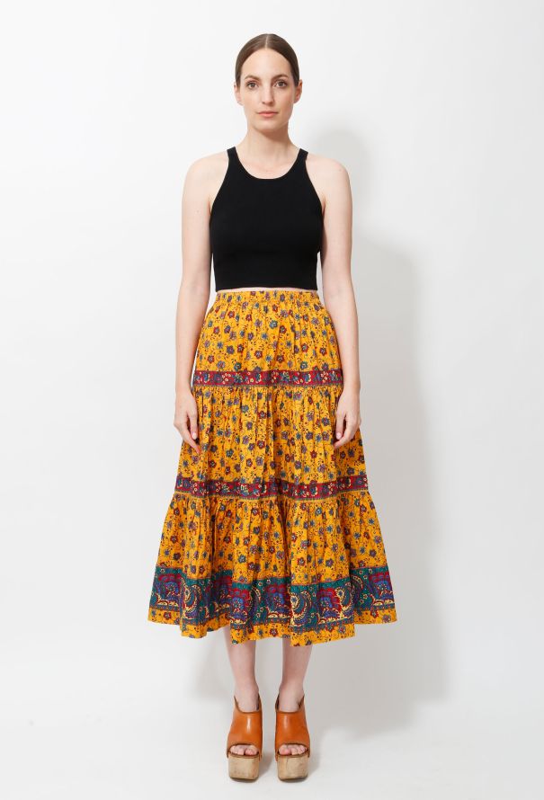 World Treasures Vintage Tiered Provençal Skirt - 1