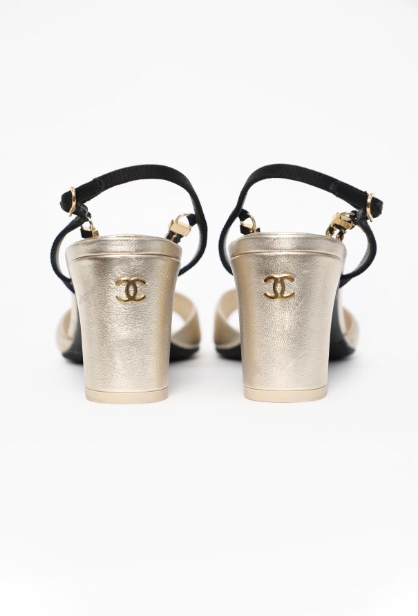 Chanel Metallic Chainlink Sandals, 2023 - 4