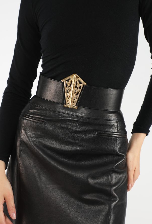 Chanel Filigree Leather Belt , S/S 1990 - 4