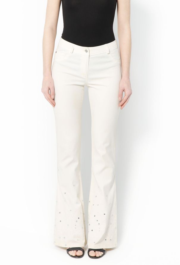 Dior 2004 Flared Embellished Jeans - 2
