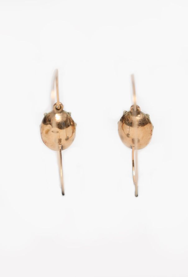 Vintage Fine Jewelry 18k Yellow Gold & Gemstone Earrings - 6