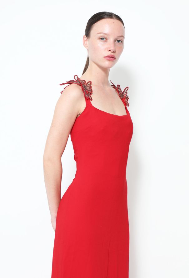 Valentino Embellished Butterfly Crêpe Gown - 2
