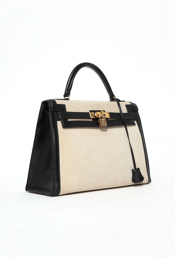 Hermès '80s Box & Toile H Kelly Sellier 32 - 5