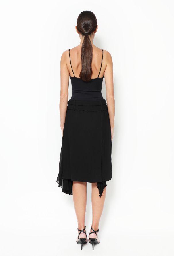 Givenchy S/S 2018 Pleated Silk Cut-Out Skirt - 4