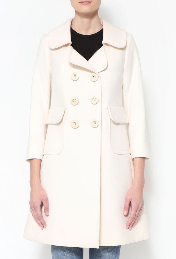 Chloé 2017 Ivory Wool Peacoat - 1