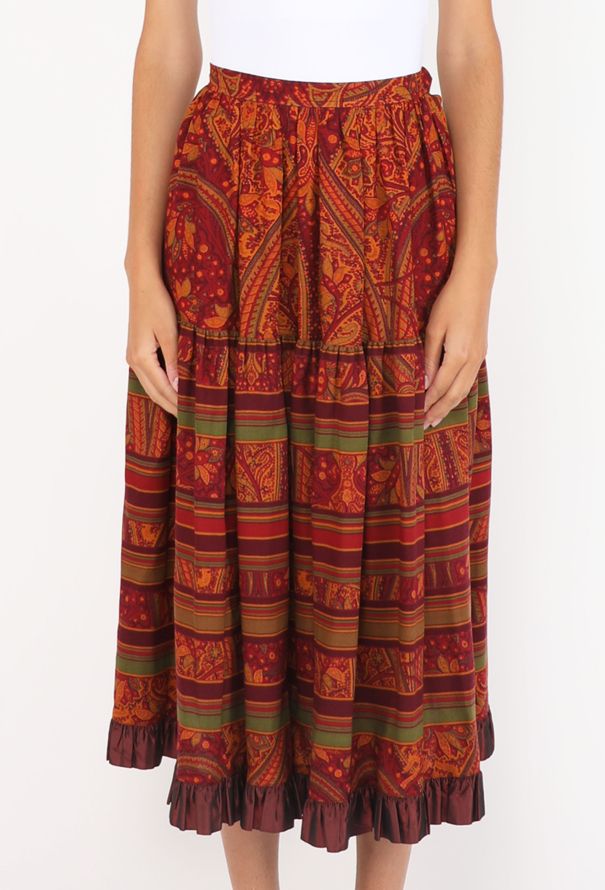 Saint Laurent Paisley Peasant Skirt, F/W 1982 - 4
