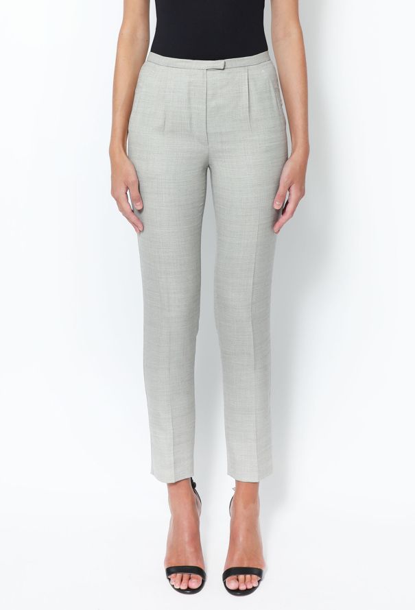 Hermès Tapered Twill Trousers Light grey - 2