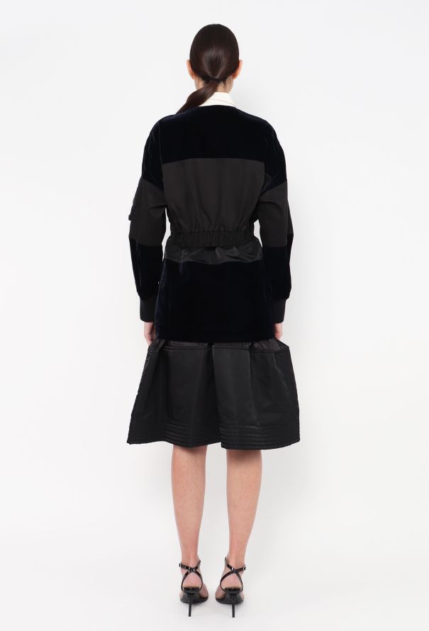 Sacai F/W 2020 Velvet Patchwork Dress - 5