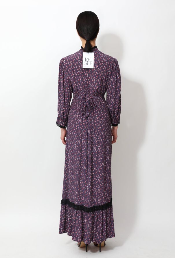 70s Floral Prairie Dress - 5
