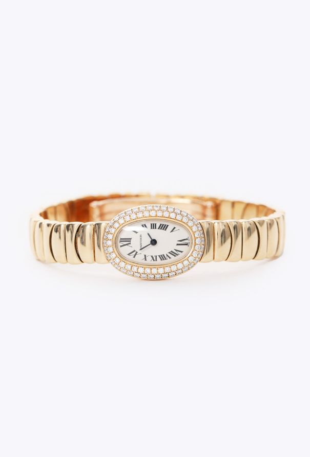 Cartier 18K Yellow Gold & Diamonds Mini Baignoire Watch - 6