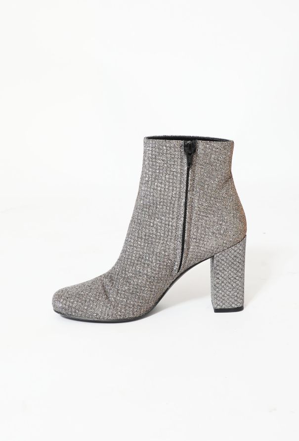 Saint Laurent Loulou' Metallic Ankle Boots - 5