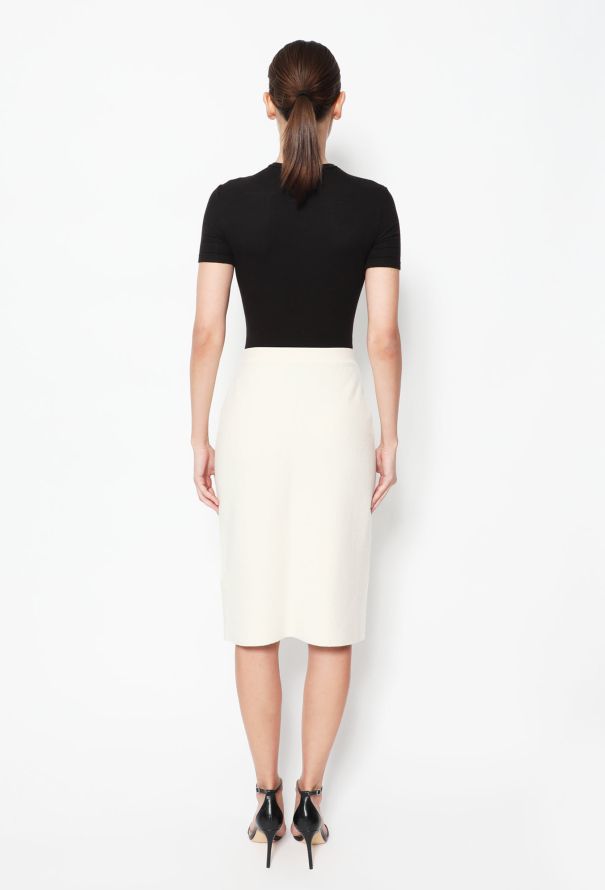 Bottega Veneta 2021 Ivory Wool Skirt - 3