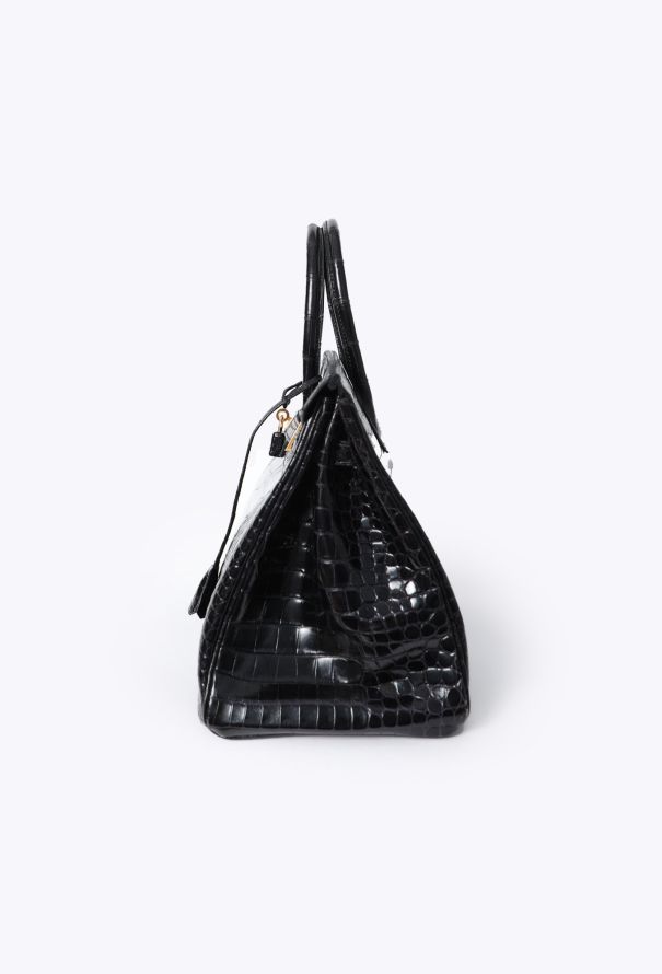 Hermès Exceptional Black Porosus Birkin 35 - 8