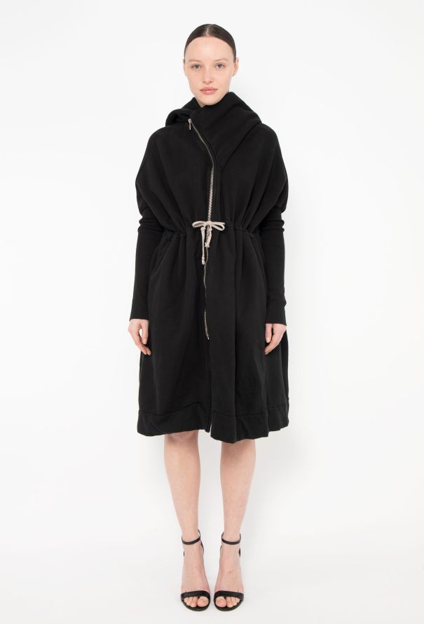 Rick Owens Drkshdw Asymmetrical Hoodie Dress - 3