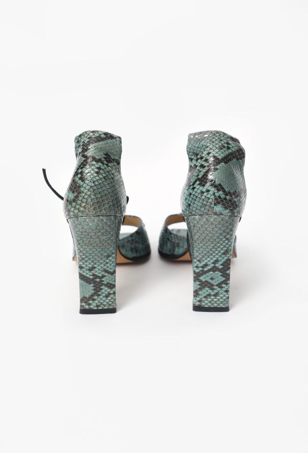 Gucci CAMPAIGN 1996 Snakeskin Horsebit Sandals - 5