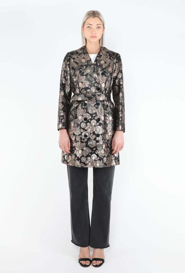 Saint Laurent STUNNING Haute Couture 1969 Brocade Trench - 3