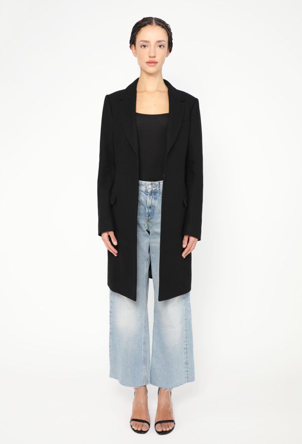 Balmain Notched Cashmere Belted Coat - 2