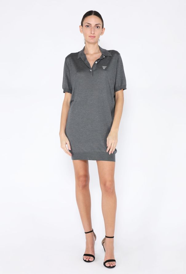 Prada 2024 Silk Logo Polo Dress - 2