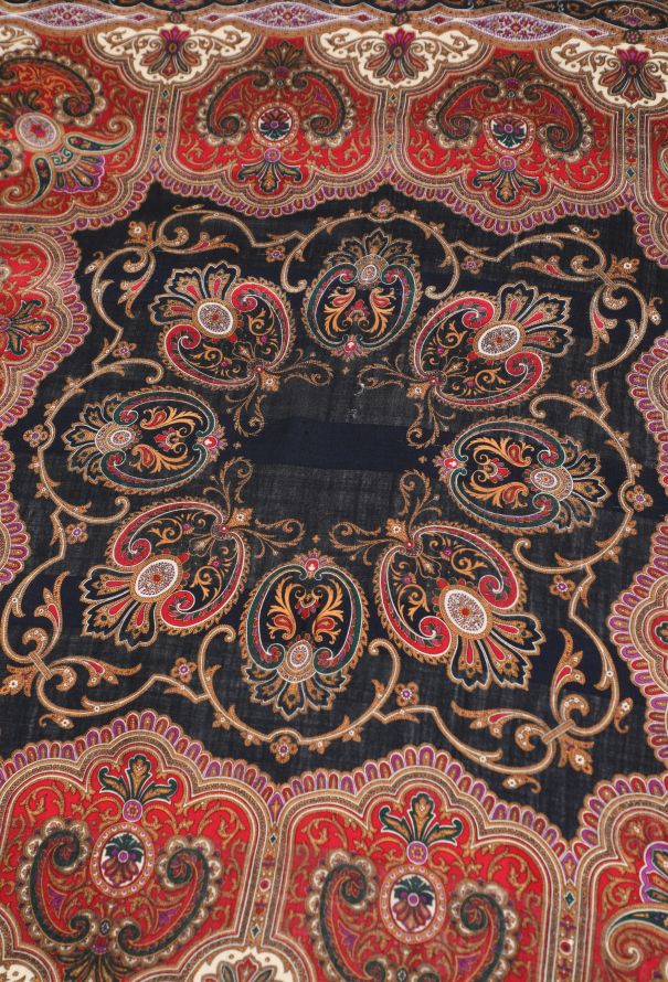Saint Laurent Vintage Striped Paisley Scarf - 5