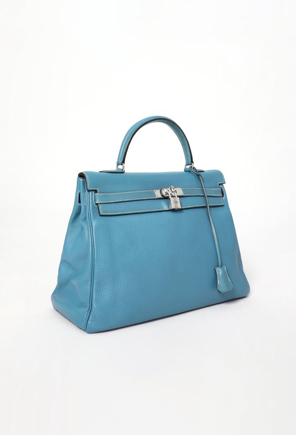 Hermès Bleu Jean Clemence Kelly Retourné 35 - 4