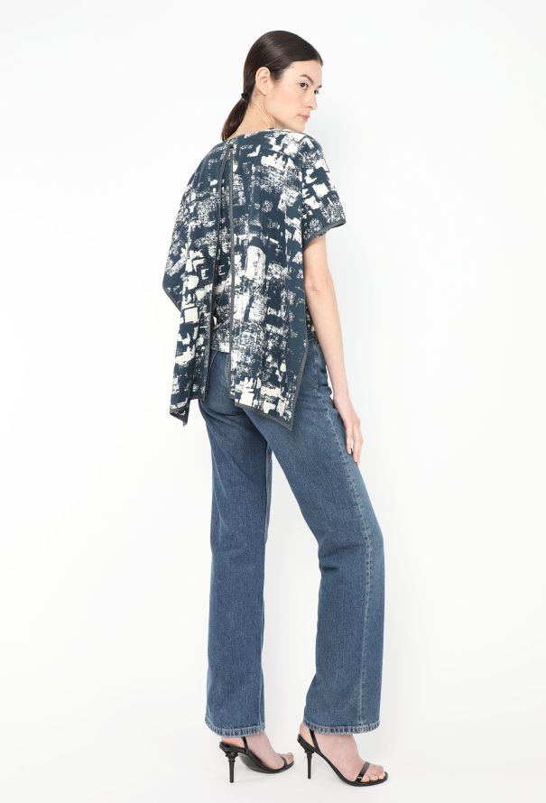 Céline Resort 2018 Leather Trim Cape Top - 2