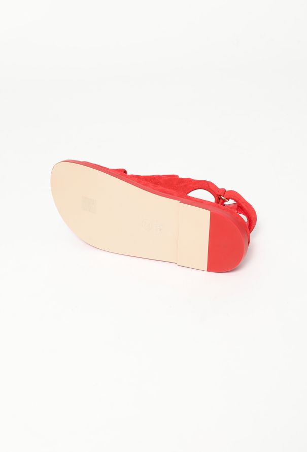 Chanel 2022 Suede 'CC' Dad Sandals - 6