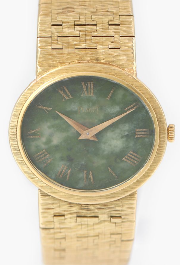 Piaget Ultra Rare 1970s 18k Yellow Gold & Jade Watch - 2