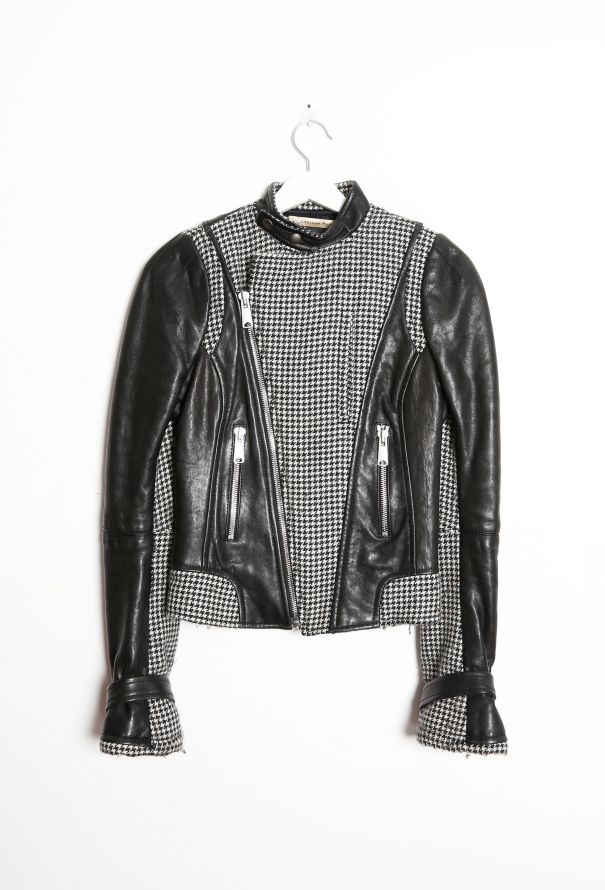 Balenciaga Houndstooth Biker Jacket - 8