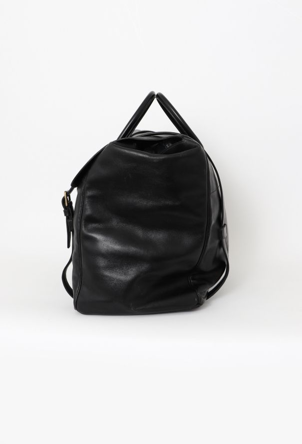 Hermès 1960s Black Calfskin Drag Travel Bag - 5