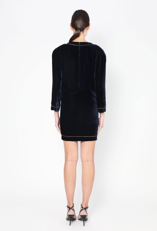 Chanel RARE 1995 Haute Couture Velvet Dress - 5
