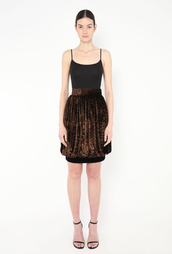 Saint Laurent F/W 1986 Embossed Velvet Ensemble - 4
