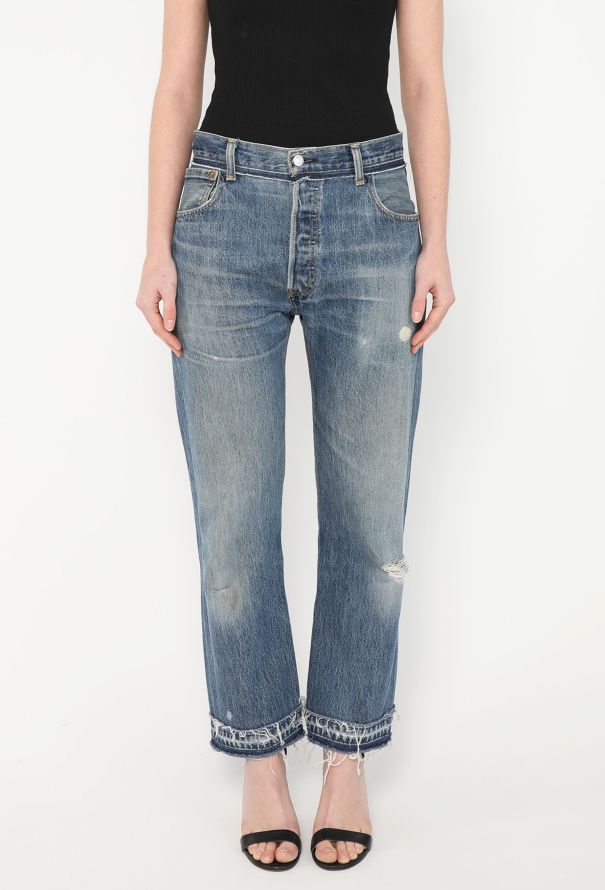 Levi's x Re/Done Distressed Cropped Jeans - 2