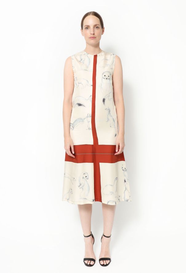 Céline F/W 2015 Wonderland Silk Dress meerkat - 3