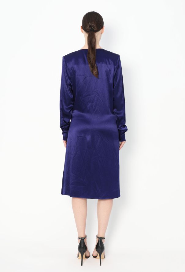Saint Laurent F/W 1988 Charmeuse Wrap Dress - 5