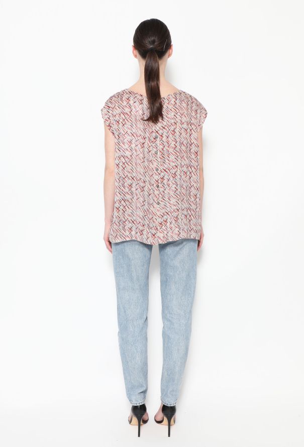 Chanel 2011 Graphic Chiffon Top - 3