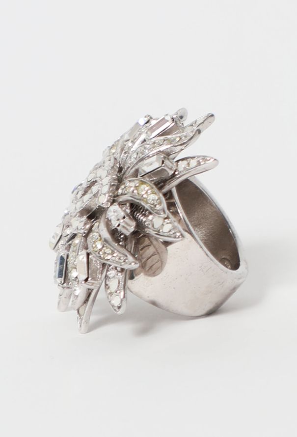 Chanel 2005 Strass Embellished 'CC' Ring - 3