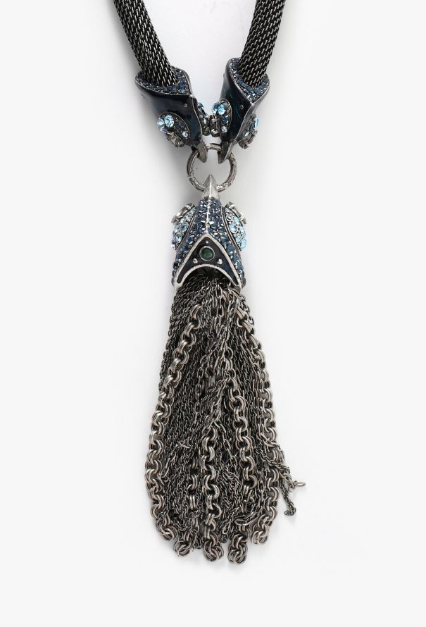Lanvin Embellished Chainlink Tassel Necklace - 3