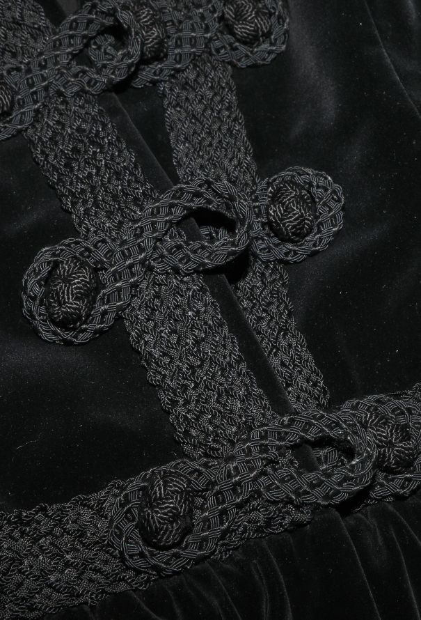 Saint Laurent COLLECTOR Fall 1974 Velvet Passementerie Coat - 11